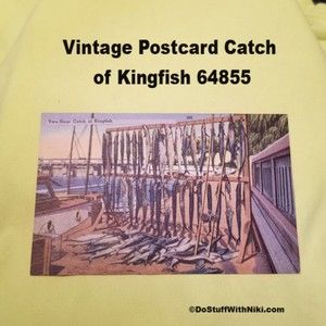 Vintage Postcard Catch of Kingfish 64855